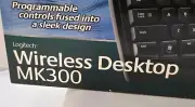 Logitech Wireless Desktop MK300 Keyboard & Wireless Mouse New in Box Specs in...