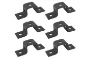 Heavy Duty 5mm Thick Multi-Function U Bracket Connector, 6 Pack, Blk see Descrip