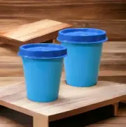 Tupperware 2 Smidgets Mini 2 oz Containers Blue New