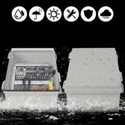 Electrical Enclosure 380x280x130mm Clear Cover Hinged Lid IP67 Waterproof Box