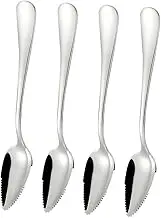 iplusmile Spoon Set Stainless Steel Scraping Spoon for Suction Bowl Dessert Fruit Weaning Puree Wide Range of Uses
