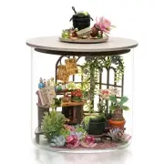 DIY Miniature House Kit, Dollhouse Kit with Furnitures, 1:24 Mini Flower Shop