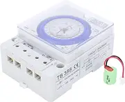 Baxnore TB 388 24 Hours Time Switch, Stepper Motor Programmable Timer, Compact Quartz Controlled Timer, Electronic Time Controller for Water Heaters Drinking Fountains