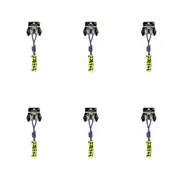 6PK Paws & Claws Squeak & Tug Baton Tugger TPR Mesh and Rope 38.5x5x5cm Assorted