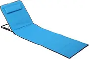 Folding Lounge Chairs for Outside - Backpacking Chair with Headrest and Backrest,Foldable Portable Adjustable Lounger for Ground Backyard Sunbathing Garden Pool Picnic Travel Lawn