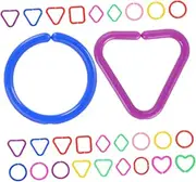 ADOCARN Geometric Shape Link Chain Educational Ring Links for Boys and Girls Sensory Playtime