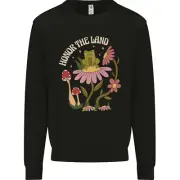 Honour the Land Frog Climate Change Hippy Kids Sweatshirt Jumper