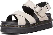 [Dr. Martens] Womens Voss II Vintage Taupe Sandal Pisa Leather, Taupe, UK