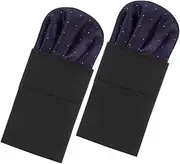 [Ipetboom] 2pcs Pre Folded Decorative Pocket Squares for Men Shaped Suit Handkerchiefs Durable Polyester Material Elegant Accessories for Weddings and Formal Events