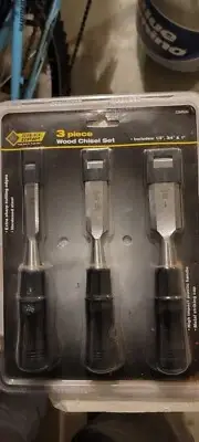 3 Piece Wood Chisel Set 1/2″ 3/4″ 1″ High Carbon Steel Woodworking