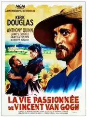 Lust For Life poster left and Kirk Douglas center Pamela Brown- 1956 Old Photo