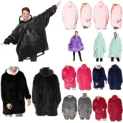 Oversized Soft Pullover Plain Hoodie Warm Fleece Blanket Plush Winter Sweatshirt