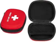 EVA Case Empty Medical Bag Mini Pocket Type First Aid Kit Empty Small Pouch First Aid Hard Case Empty First Aid Hard Case for Emergency Camping First Responder Home Business Outdoor (Red bb)