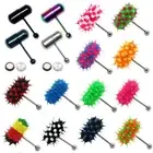 Surgical Steel Jewellery Stud Ring Barbell Body Piercing Vibrating Tongue Bar