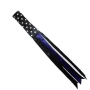USA THIN BLUE LINE WINDSOCK flying MILITARY flag garden socks FL755 twirling