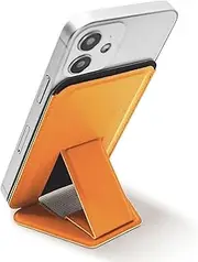 Adhesive Phone Pocket, 2 in 1 Sticky Phone Wallet Card Holder, Cell Phone Stick Card Wallet with Stand, Leather Phone Wallet Stick for Desk, Work, Travel, Home, Men, Women, Friends