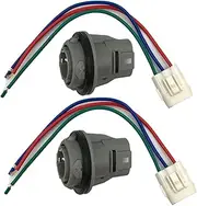Aokus 2 Front Turn Signal Light Socket Connector Harness W/ 3-Wire Kit Compatible with Honda Civic Acura Accord CRV