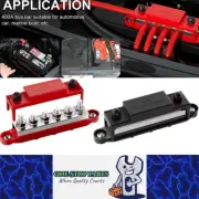 Dual M8 Bus Bar 12V-48V 400A Power Distribution Block 6xM8 Posts Studs Terminals