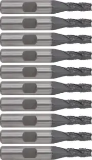 10pcs 1/4” Spray Forming Hi-Tech Material roughing end mills Fine Pitch AlCrN