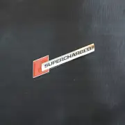 1x Chrome Red SUPERCHARGED Small Metal Badge Emblem Sticker Engine Auto 3D Turbo (for: MG)