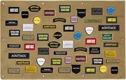 AOUTACC 42.5 inch*27.5 inch Tactical Military Patch Holder Board Hook & Loop Morale Patch Panel, Tactical Patch Display Panel for Military Uniform Hook and Loop Badges-Khaki