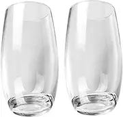 Gatuida Unique 2 Piece Highball Glass Set 490ml Great for Whiskey Mojito Sturdy Easy to Cle
