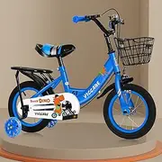 Magnesium Alloy Kids Bike with Training Wheels - Adjustable 12-18 Inch Beginner Children Bicycle for Ages 2-11, Anti-Slip Tires & Removable Training Wheels Dual Brakes