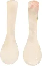 CIYODO Shell Spoon Fine Dining Spoon for Serving Eggs Desserts Caviar Soup Set of 2