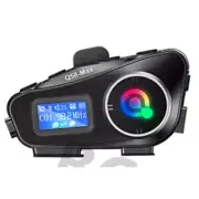 Bluetooth 5.3 Motorcycle Intercom 2 Riders Helmet Headset Interphone TF Card