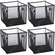 4 Pack Popup Laundry Hamper, Collapsible Mesh Laundry Baskets with Handles, F...