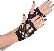 [Amscan] DesignWare Short Fishnet Gloves, Black