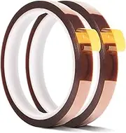 2 Rolls 10mm X 33m 108ft Heat Tape,Heat Resistant Tape,Heat Transfer Tape,Thermal Tape,Sublimation Tape,Heat Vinyl Press Tape,No Residue,High Temperature Tape,Electronics,Soldering,Circuit Board