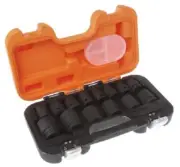 Bahco SOCKET SET D/S14 14Pcs Metric, 1/2” Square Drive, Blackened Finish