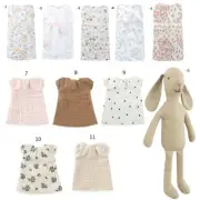 Hand Sewing Sleeping Floral Dress Stuffed Animal for Rabbit Collections