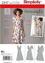 Simplicity 2247 Misses' Sewing Pattern Bodice Dress, Size 20W-28W