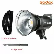AU Godox SL-60W 5600K Studio LED Video Light+35*160cm Grid Softbox+Light Stand