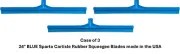 Case of 3 - 24" BLUE Rubber Squeegee Blade Foodservice Sparta Carlisle 3656814