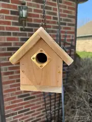 “Simply” Bird House (Plain Jane Perchless) All Natural Cedar.