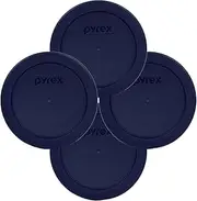 [Pyrex] Blue 2 Cup Round Storage Cover #7200-PC for Glass Bowls 4-Pack