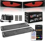 Devil Eyes Light for Trucks, Devil Eyes Light for Cars, Car Flexible LED Screen, Programmable Remote Control Flexible LED Display Halloween Lights 16 * 96（120 * 595MM） 2 Pieces