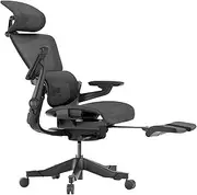 [HINOMI] H1 Pro V2 Ergonomic Office Chair with Foot Rest - Desk Chair for Home Office, Computer Chair, Comfy Mesh Home Office Chair for Adults, Mesh Office Desk Chair, Work Study Chair (Black, Medium)