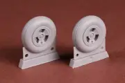 SBS Model 1/24 Spitfire/Seafire 3-spoke Wheels for Airfix kit