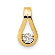 14k 2.8mm AA Diamond Teardrop Shape Slide Pendant