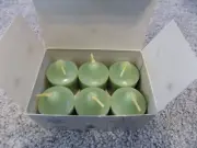 PARTYLITE Springtime/Dusty Aqua V0654 Votive Candles 6-Pck NIB Retired