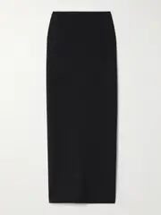 [KHAITE] KHAITE - Lilth Crepe-jersey Maxi Skirt - Black - US12 US 12 Black