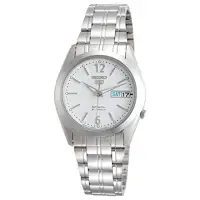 在飛比找momo購物網優惠-【SEIKO 精工】製 5號機械男錶 不鏽鋼錶帶 白 防水星