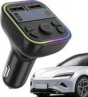 Fm Transmitter - ABS Wireless FM Radio Transmitter | FM Transmitter for Car | Wireless MP3 Music Player Car Music Connectors, Calling & Audio Receiver, Multifunctional Car Transmitter for Outdoor