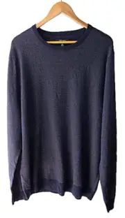 Nordstrom Men's Size 2XL Blue Wool Blend Pullover Sweater