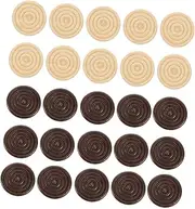 ibasenice Wooden Chess Pieces Set 48pcs Stylized Checkers and Chess Games for Boys and Girls and Families
