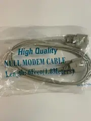 Null Modem DB9 Serial Cable Male to Female RS-232 Data